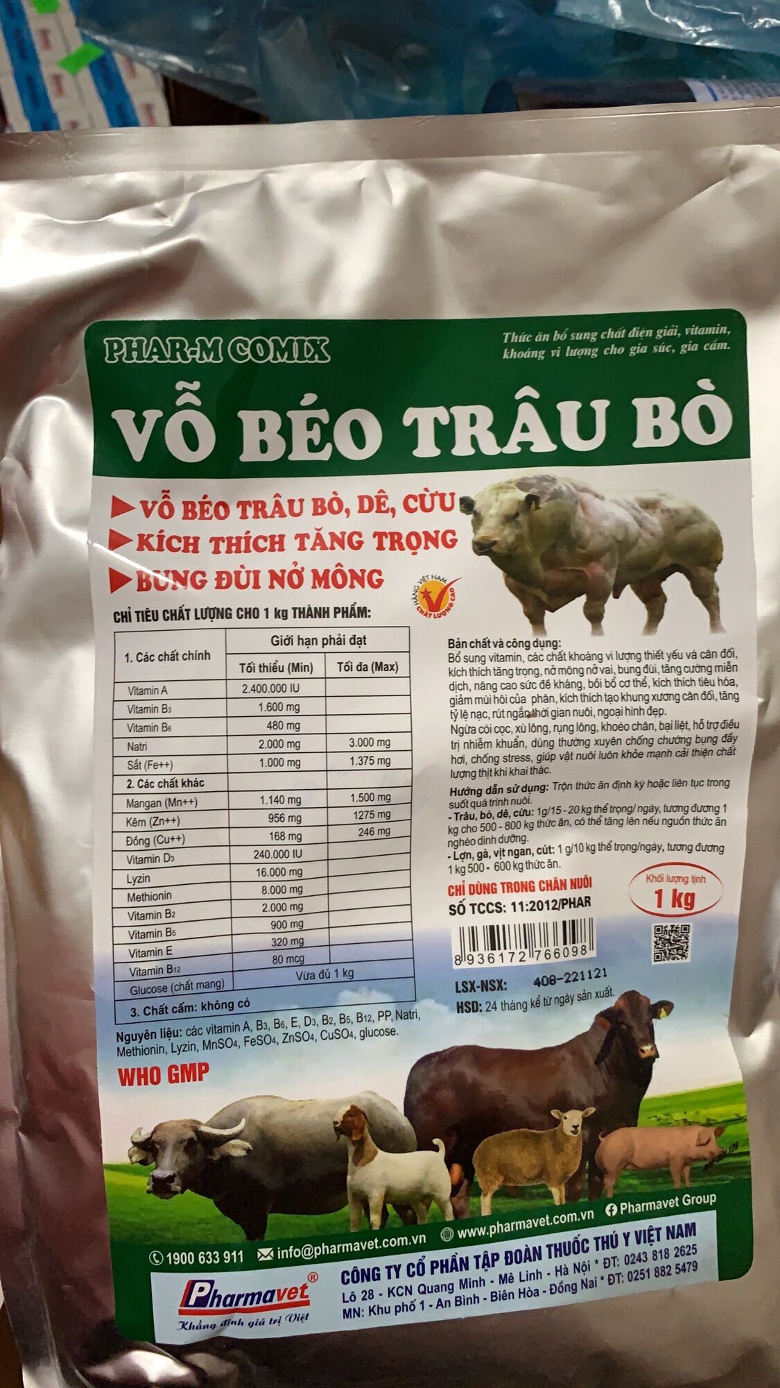 Vỗ béo trâu bò dê cừu 1kg