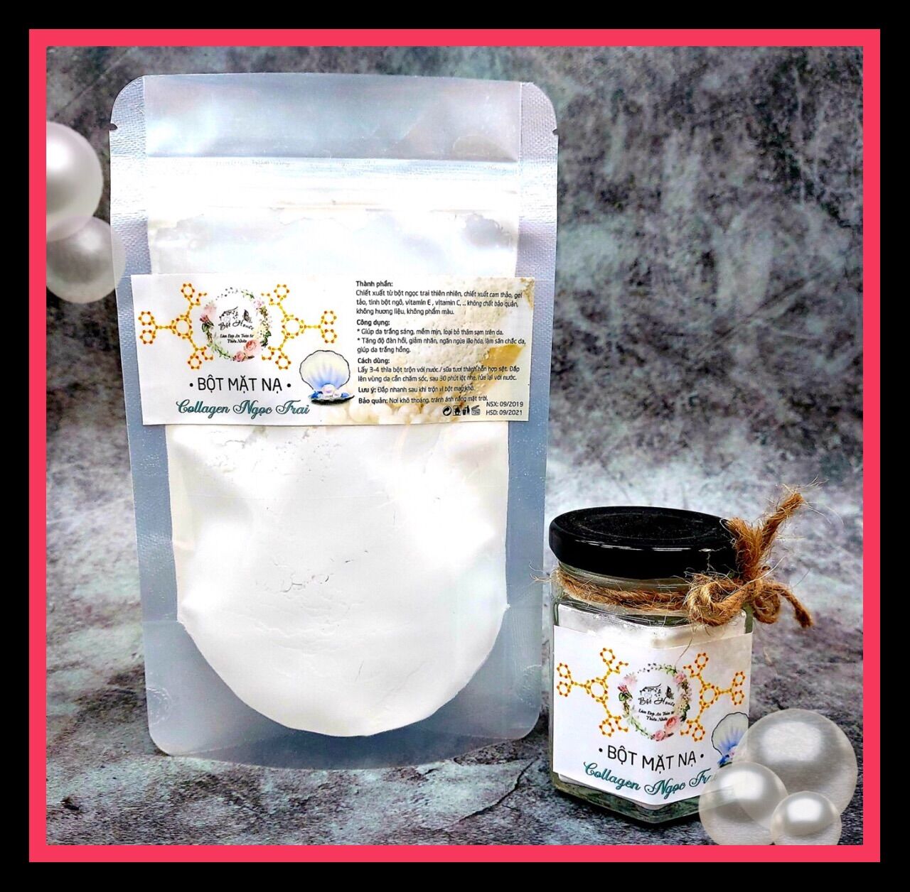 (BỘTHOUSE)MASK BỘT COLLAGEN NGỌC TRAI CHO LÀN DA BẠN NHƯ SỐNG LẠI TUỔI LÊN 3