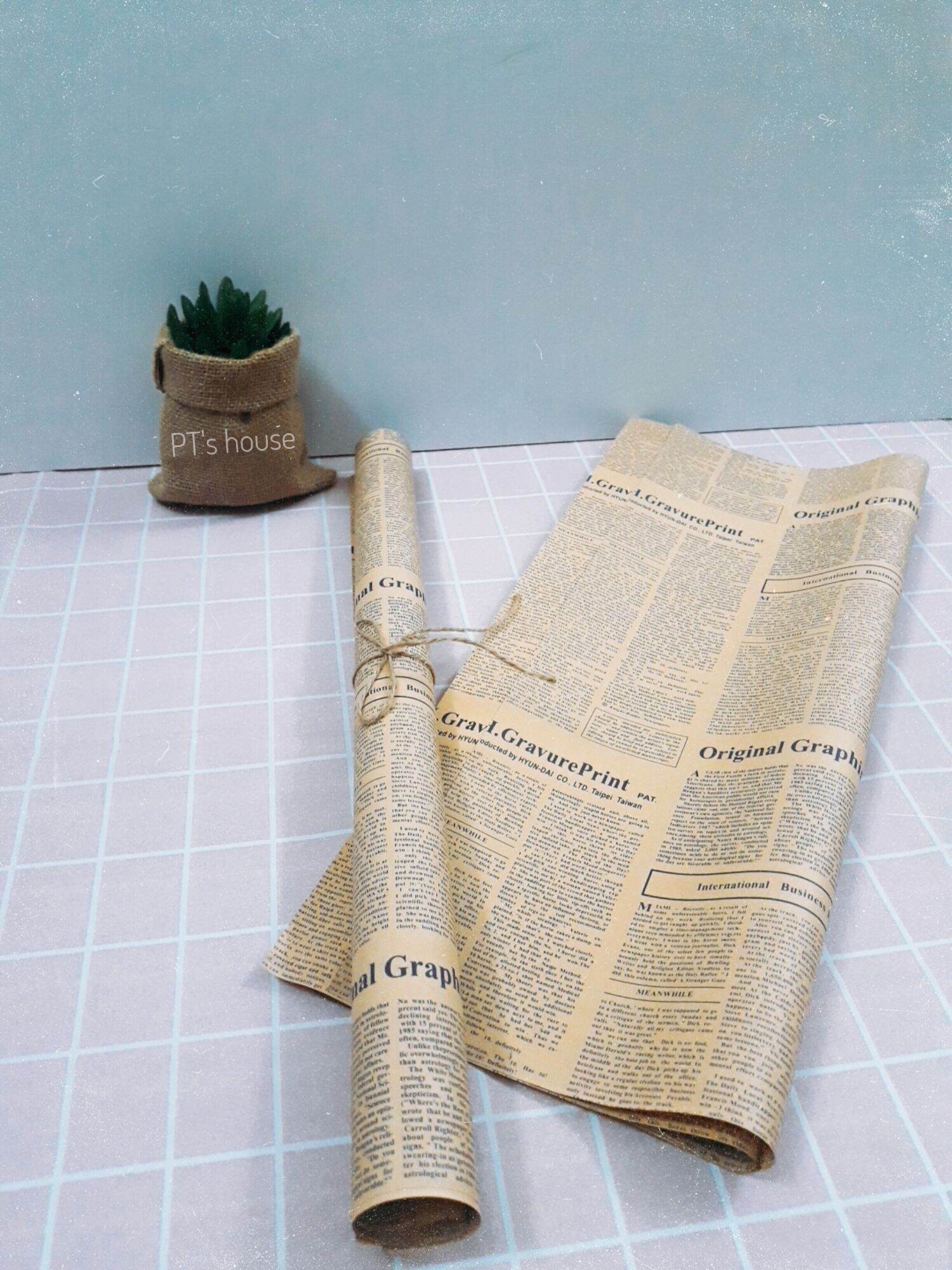 Set 4 giấy báo gói quà vintage