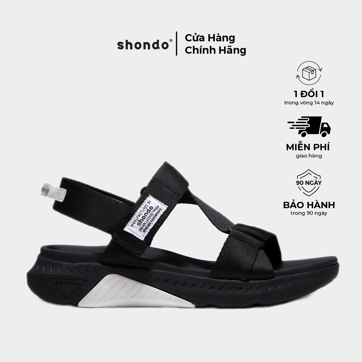 [F7R1010] Giày Sandal Nữ Nam SHONDO F7 Racing 5 Màu Cơ Bản 1 - Đế Phylon Siêu Nhẹ, Thấm Hút Mồ Hôi Cực Tốt, Đế 5cm Giúp Tăng Chiều Cao