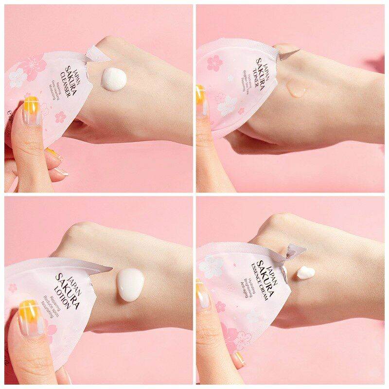 🌸 SET 4 CHĂM SÓC DA CHIẾT XUẤT HOA ANH ĐÀO LAIKOU 🌸