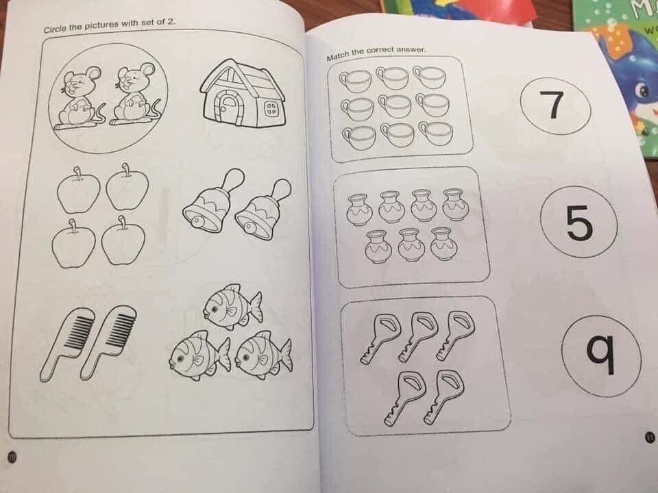 Combo 3q- preschool math toán sing cho bé mầm non