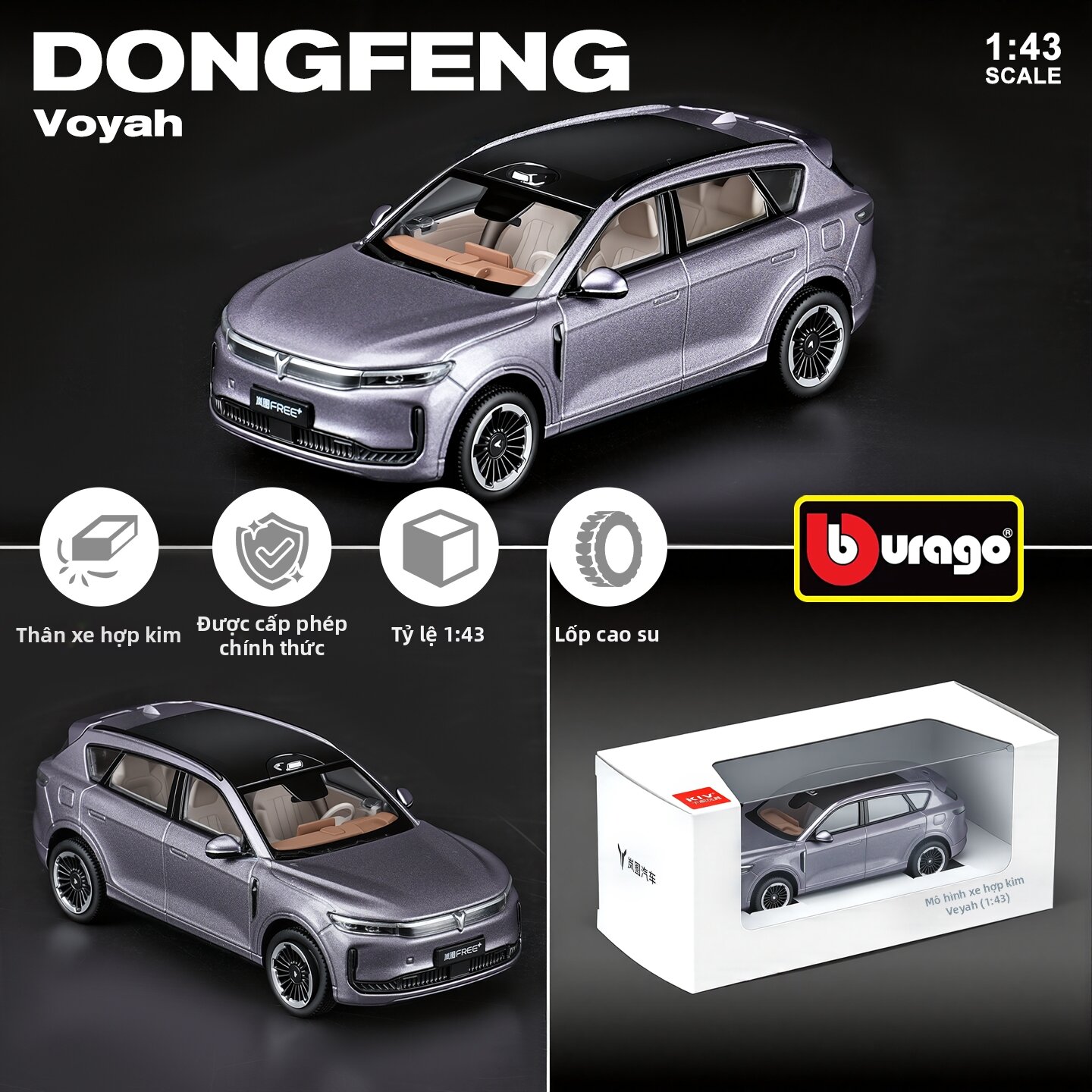 Mô Hình Xe Hơi SUV Hợp Kim 1:43