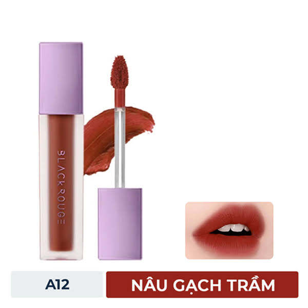 Son kem lì black rouge a12 dashed brown nâu gạch 4.5g