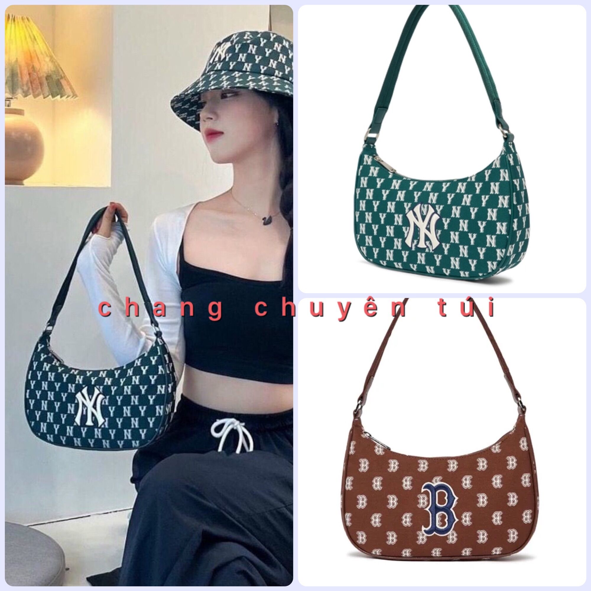Túi kẹp nách m.lb monogram màu mới 2022 hàng đẹp