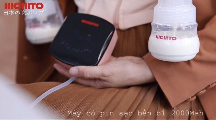 Máy hút sữa điện đôi HICHITO NHẬT BẢN (có pin sạc có chế độ massage,9 mức hút sâu hút êm kiệt sữa)