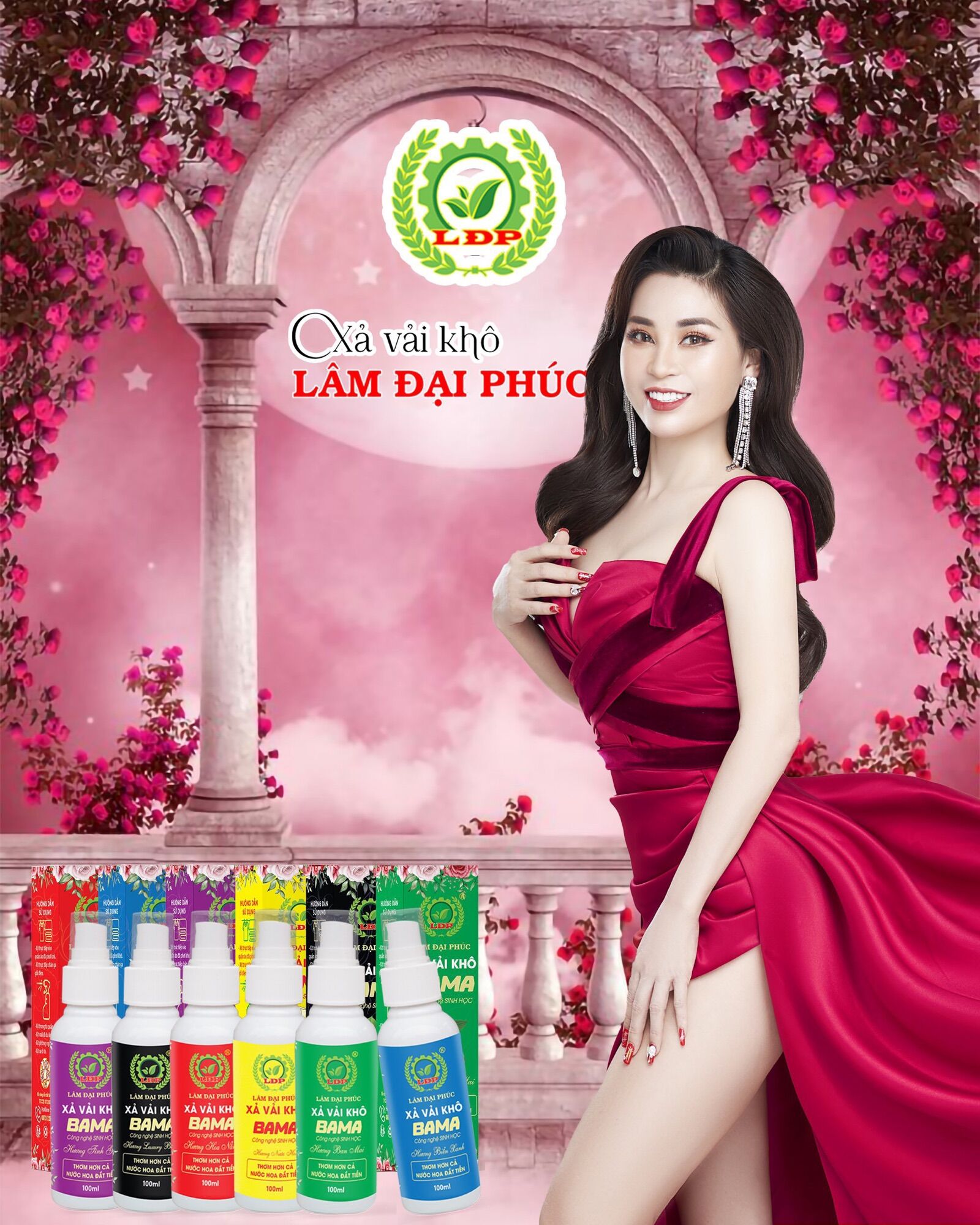 NƯỚC XỊT XẢ VẢI KHÔ ( màu đỏ )- LÂM ĐẠI PHÚC