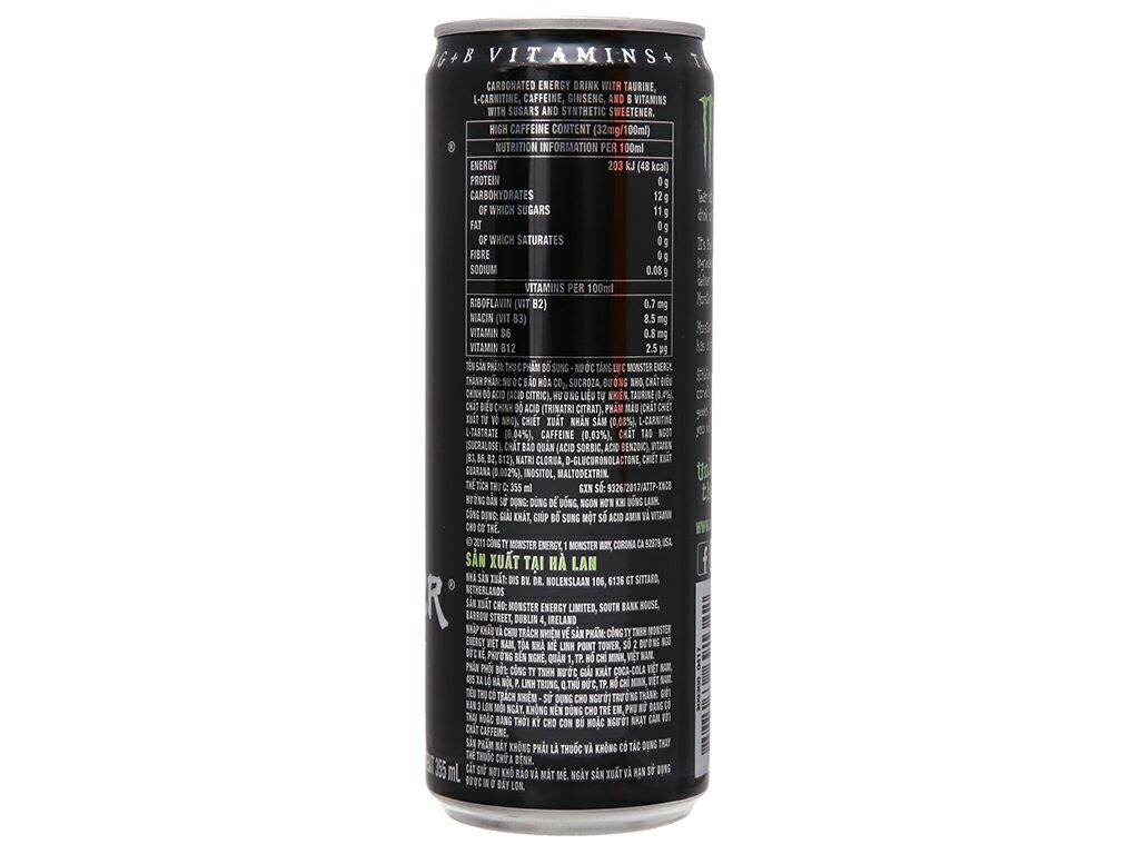 Monster Energy đen 6 lon