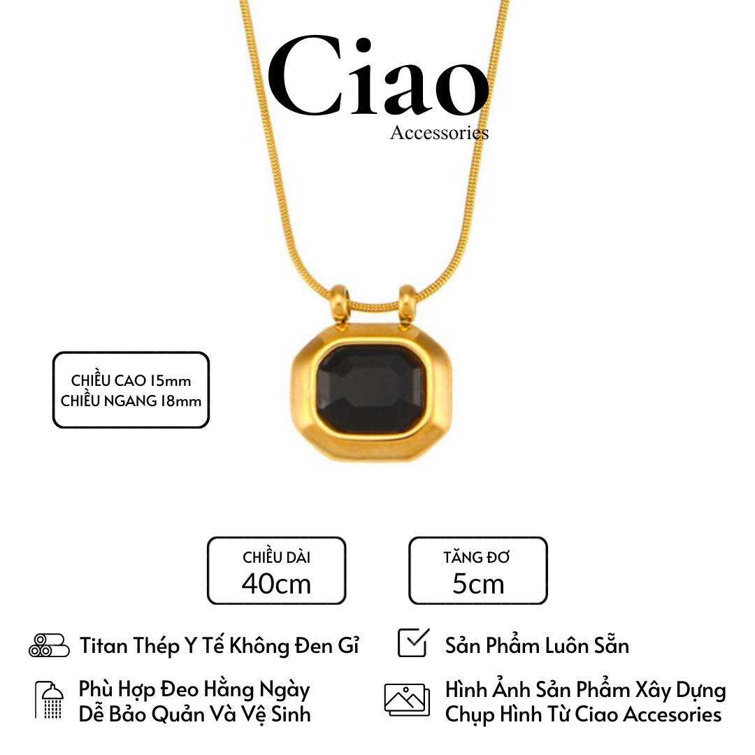 Vòng cổ, dây chuyền titan đơn giản mã 258 tinh tế Ciao accessories