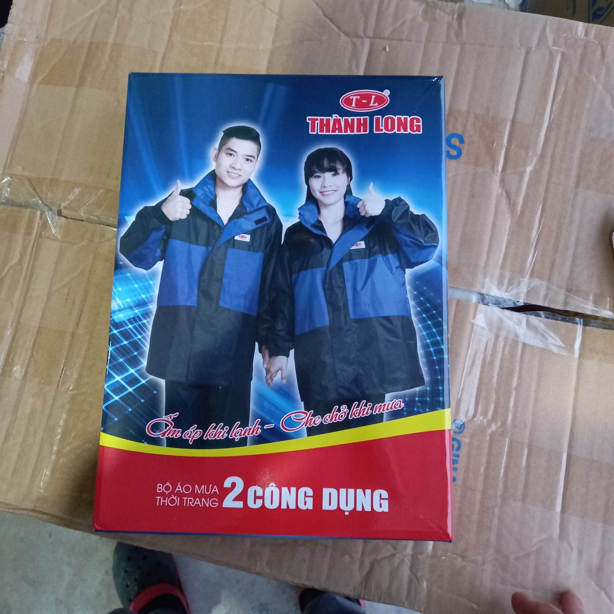 Áo mưa 2 lớp kiêm áo gió. áo mưa 2 lớp thành long hà nội . áo mưa bộ đi xe máy