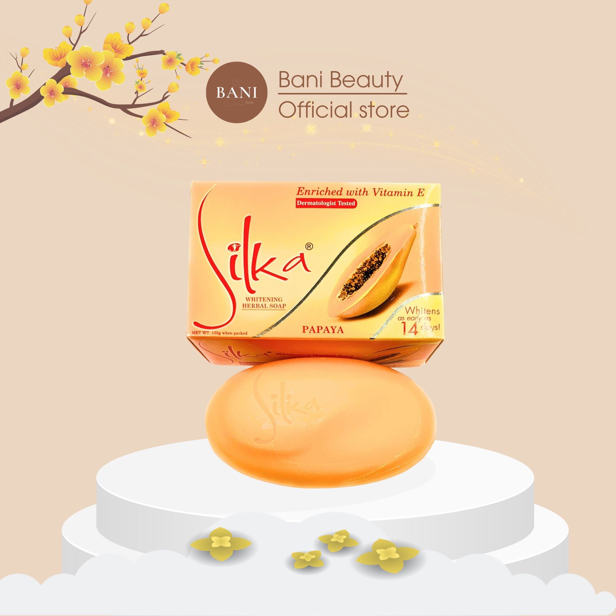 Xà phòng đu đủ trắng da silka papaya soap