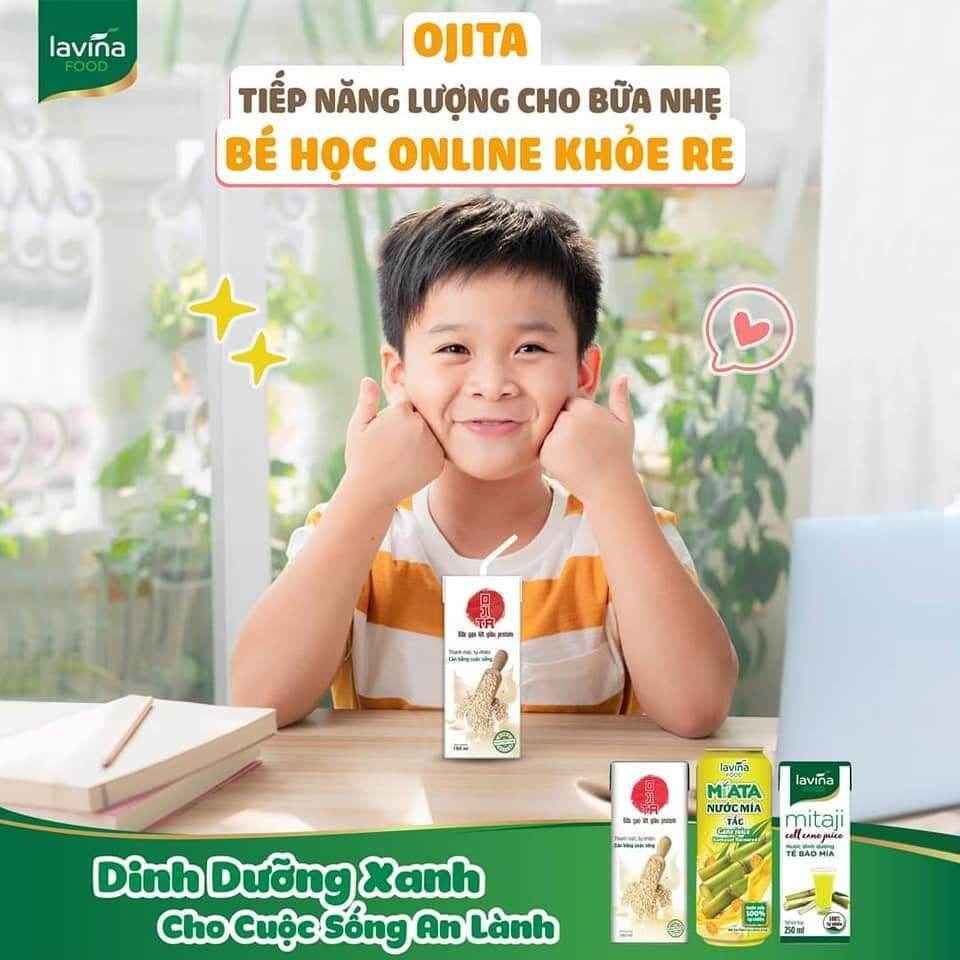 Sữa gạo lứt giàu protein Ojita - Lavina Food 180ml 30 hộp thùng