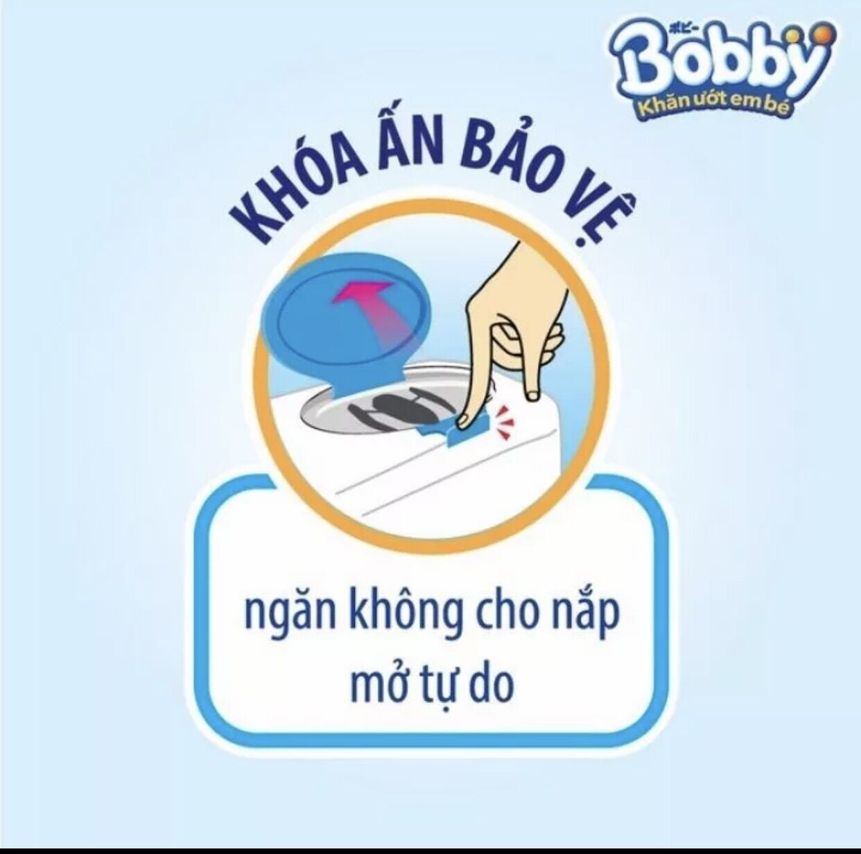 Khăn giấy ướt Bobby 100 miếng không mùi màu (xanh)