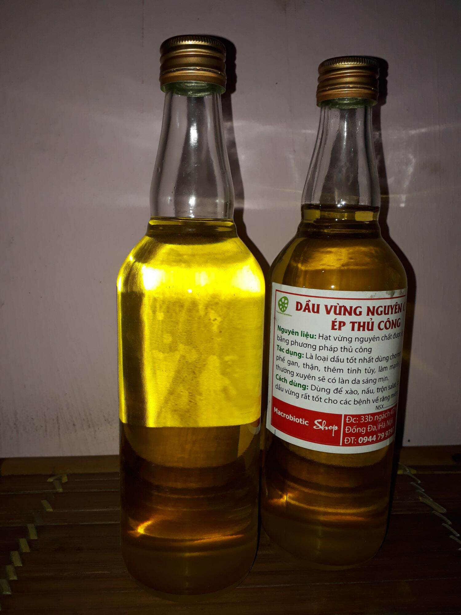 Dầu vừng nguyên chất ép thủ công, 500ml, đảm bảo an toàn, chất lượng