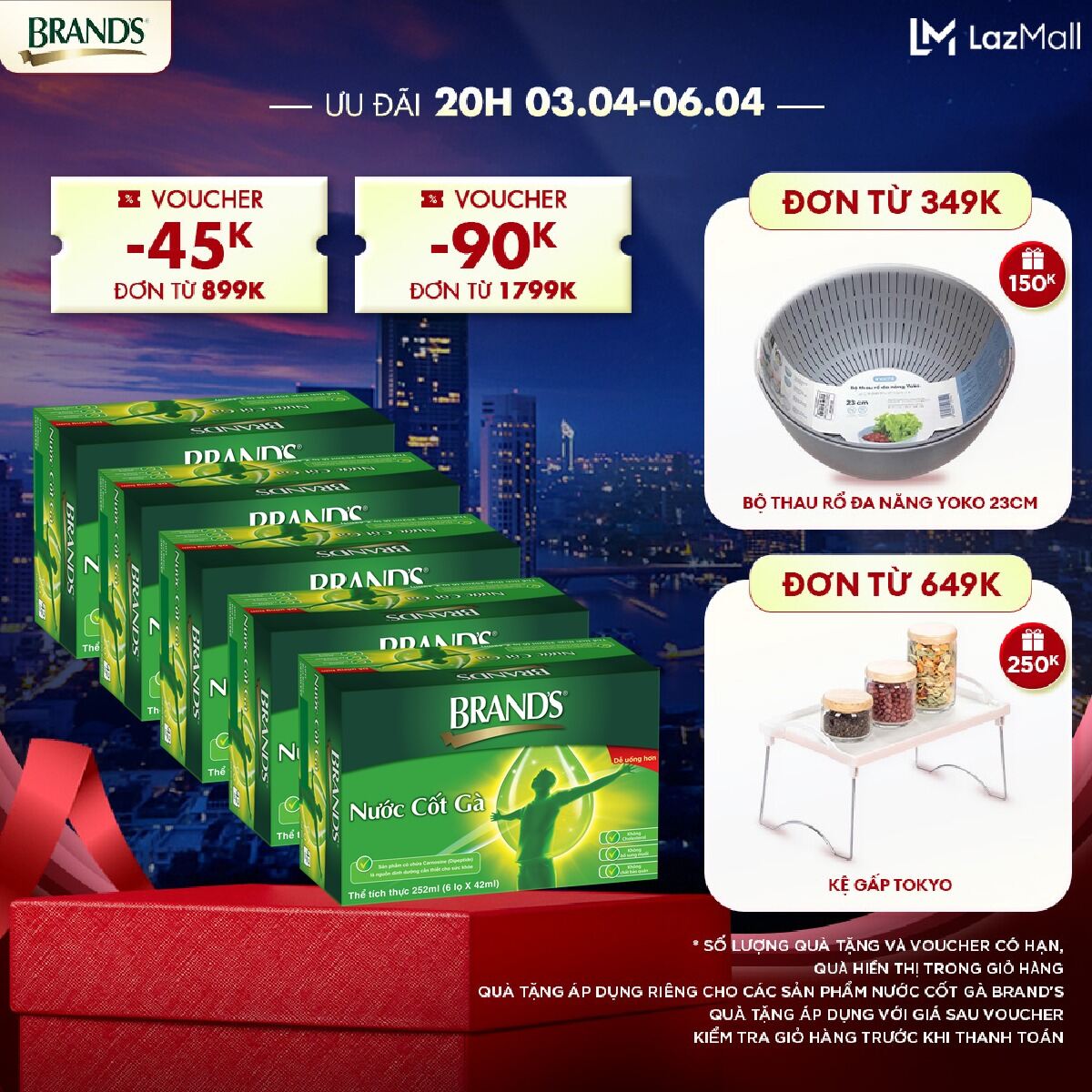 [Giao hàng 2h] Combo 5 Nước cốt gà BRAND'S Vị Truyền Thống (42 ml x 30 lọ)