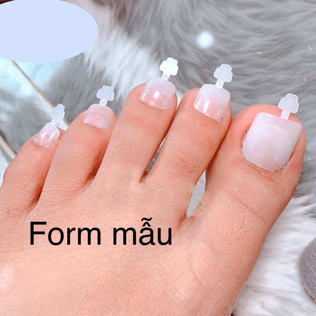 Nailbox - Móng Chân úp nails đen phối đá