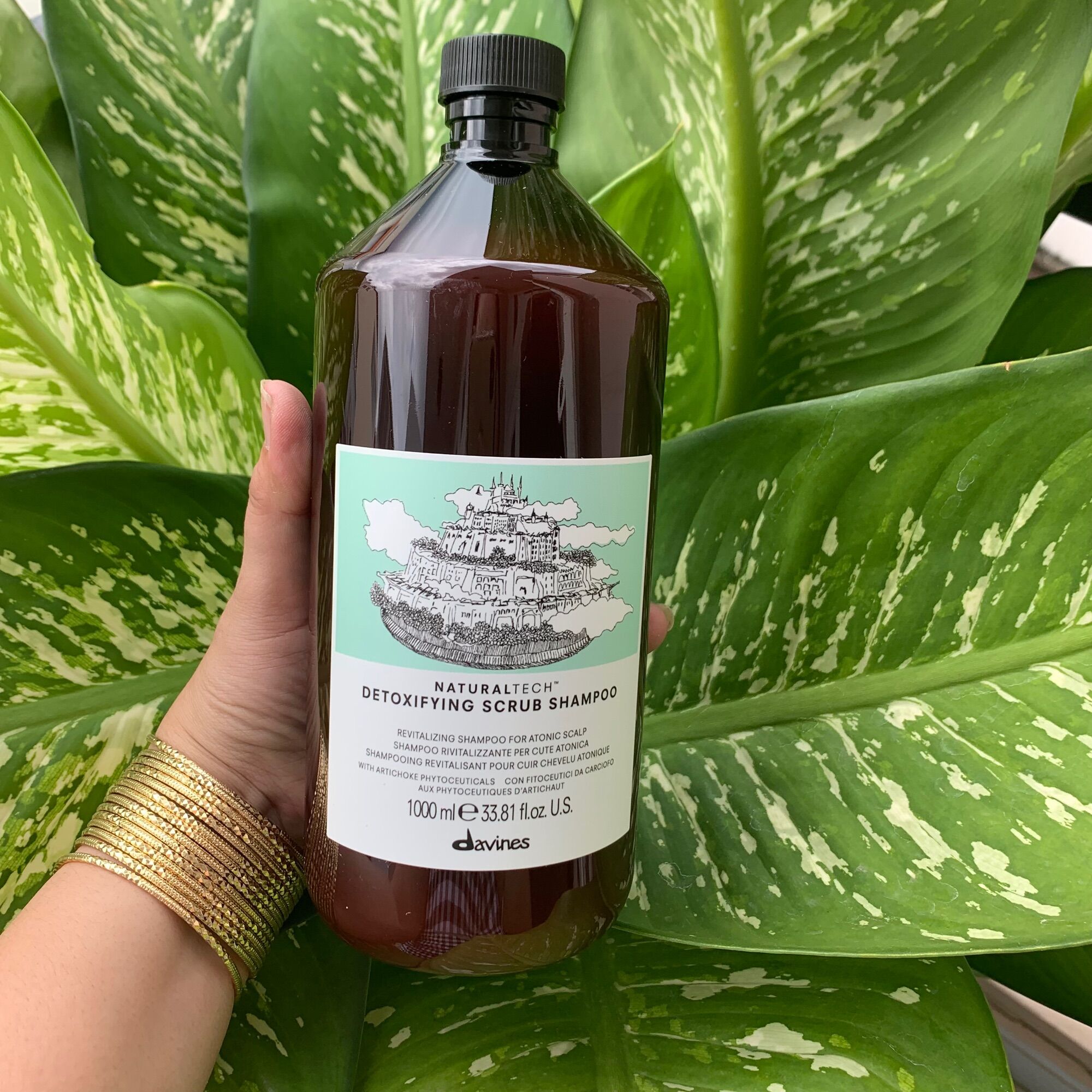 DẦU GỘI LÀM SẠCH SÂU - THANH LỌC VÀ TẨY TẾ BÀO CHẾT DAVINES DETOXIFYING SCRUB SHAMPOO 1000ML