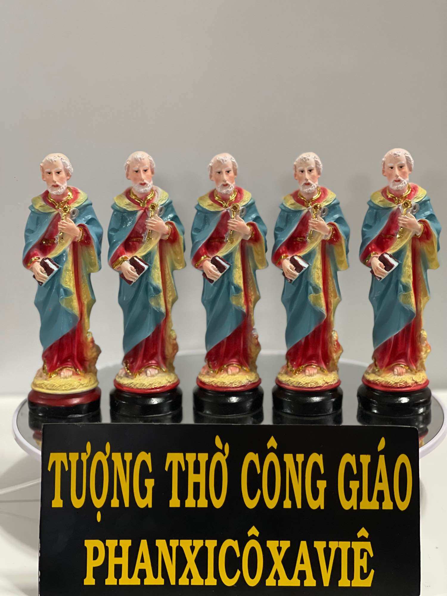 Thánh Phero 15cm Thiếp Vàng - Tượng Thờ Công Giáo Phanxico Xavie.