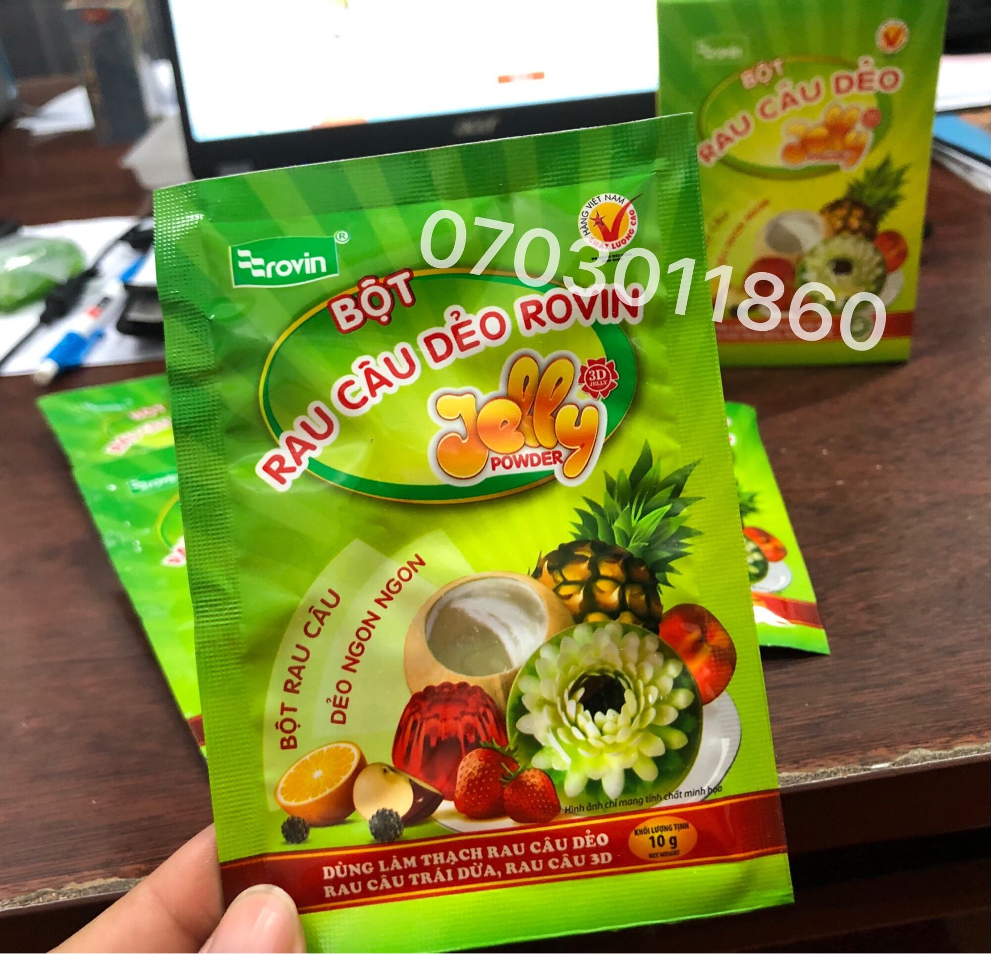 Bột rau câu dẻo Jelly - Rovin Hoàng Yến