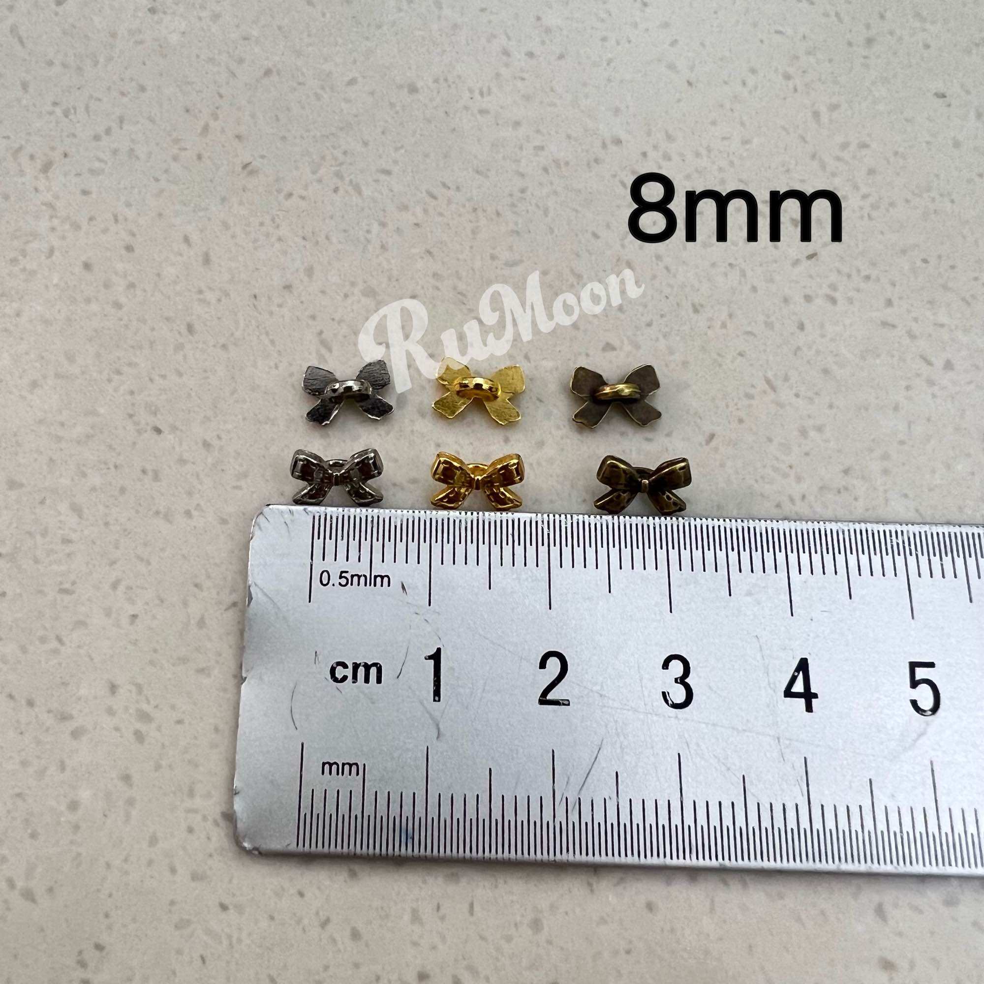 Khuy Hình Nơ 8mm Mini cho Búp bê, Obitsu, Bjd