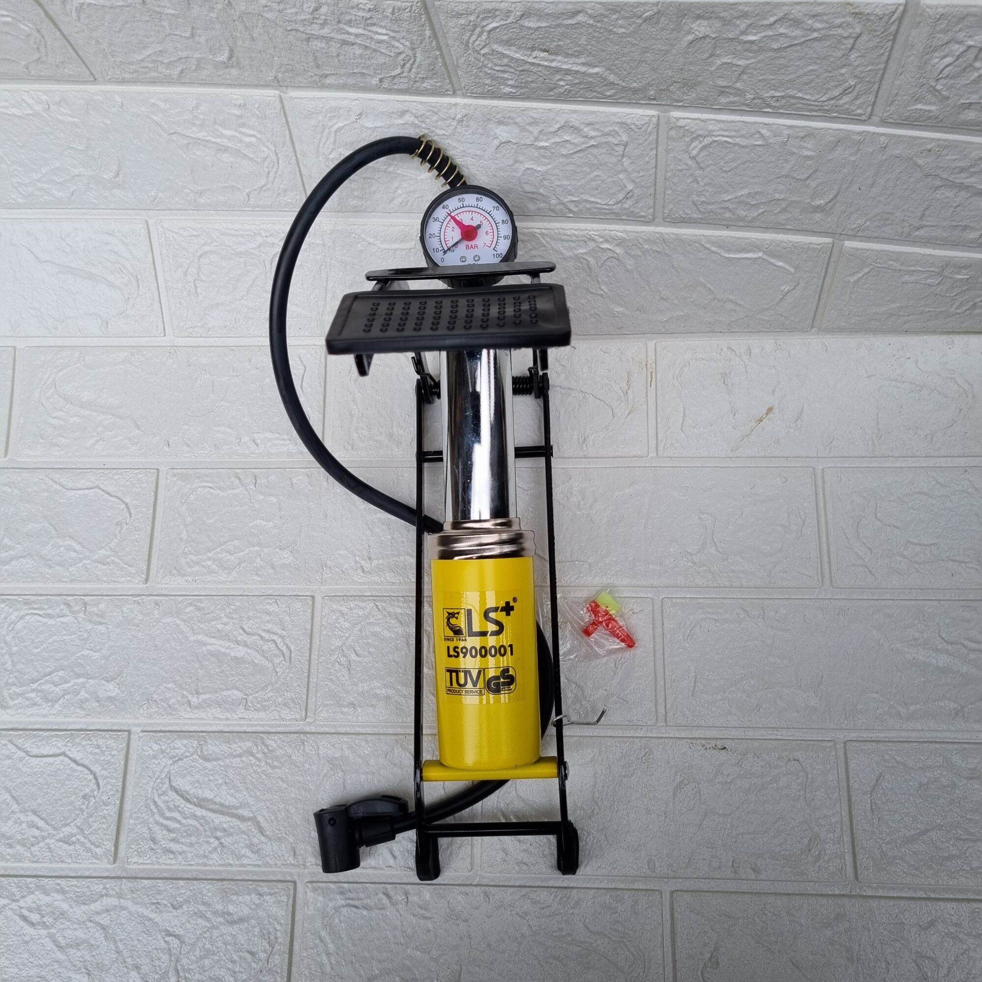 Bơm lốp mini - Bơm xe máy, xe đạp chân 1 piston