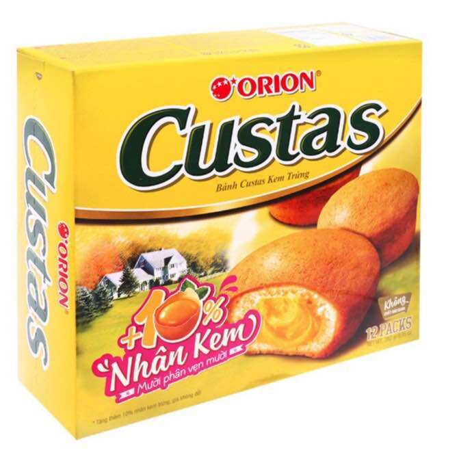 Bánh Trứng Custas của Orion hộp 12 chiếc