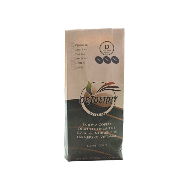 Cà phê Arabica Quảng Trị rang mộc nguyên chất 100%, túi 200g.