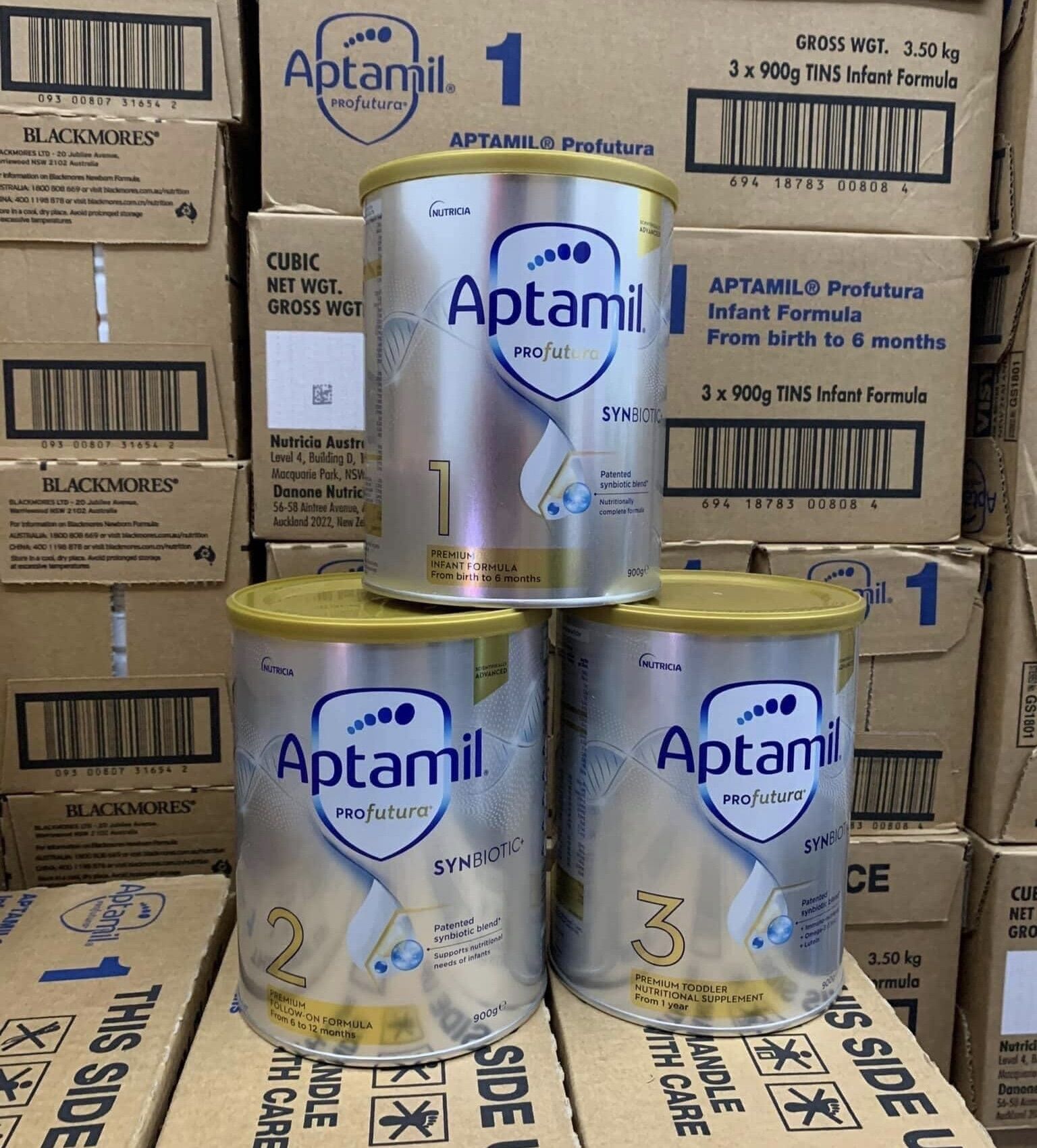 Sữa APTAMIL ÚC 900gr đủ 4 số (Mẫu mới, date 2023)