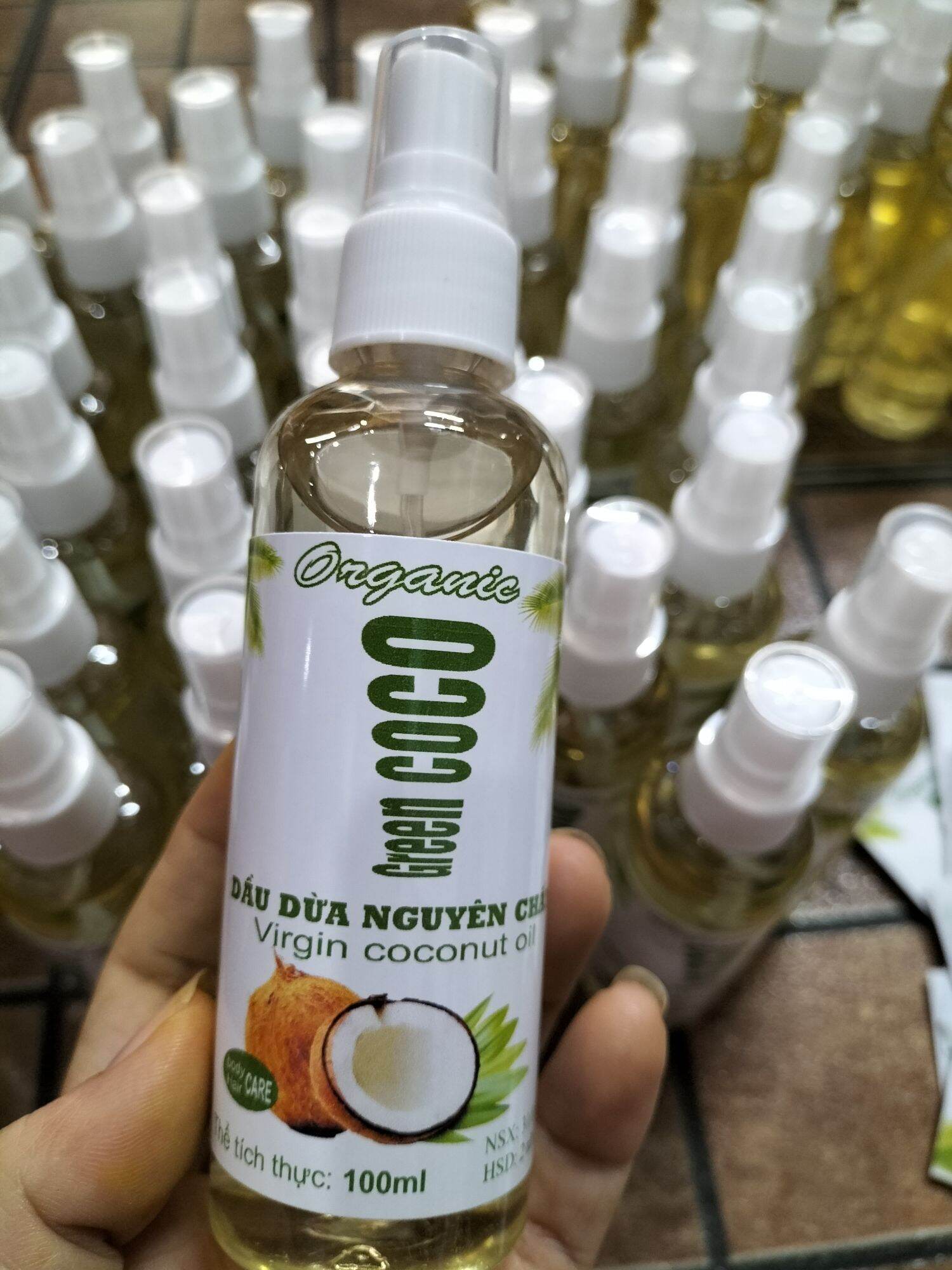 dầu dừa nguyên chất organic green coco 100ml