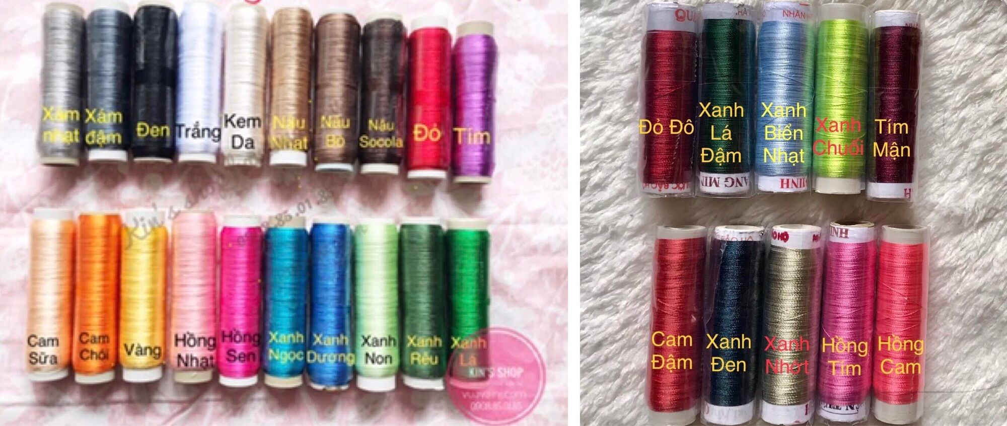 [HCM]Combo 30 cuộn chỉ thêu bóng chuyên dùng thêu tay hoặc thêu máy