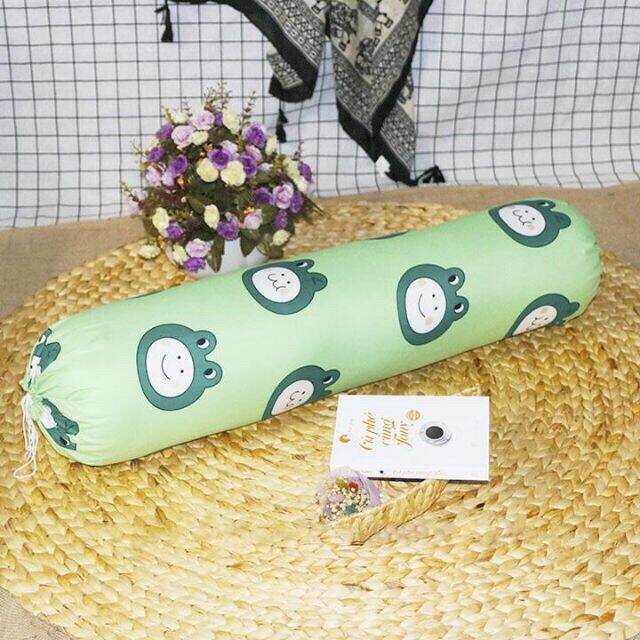 (Được chọn mẫu) Gối ôm poly người lớn kích thước 30x100cm, loại bông hạt kháng khuẩn, bông sạch, ruột nhiều bông