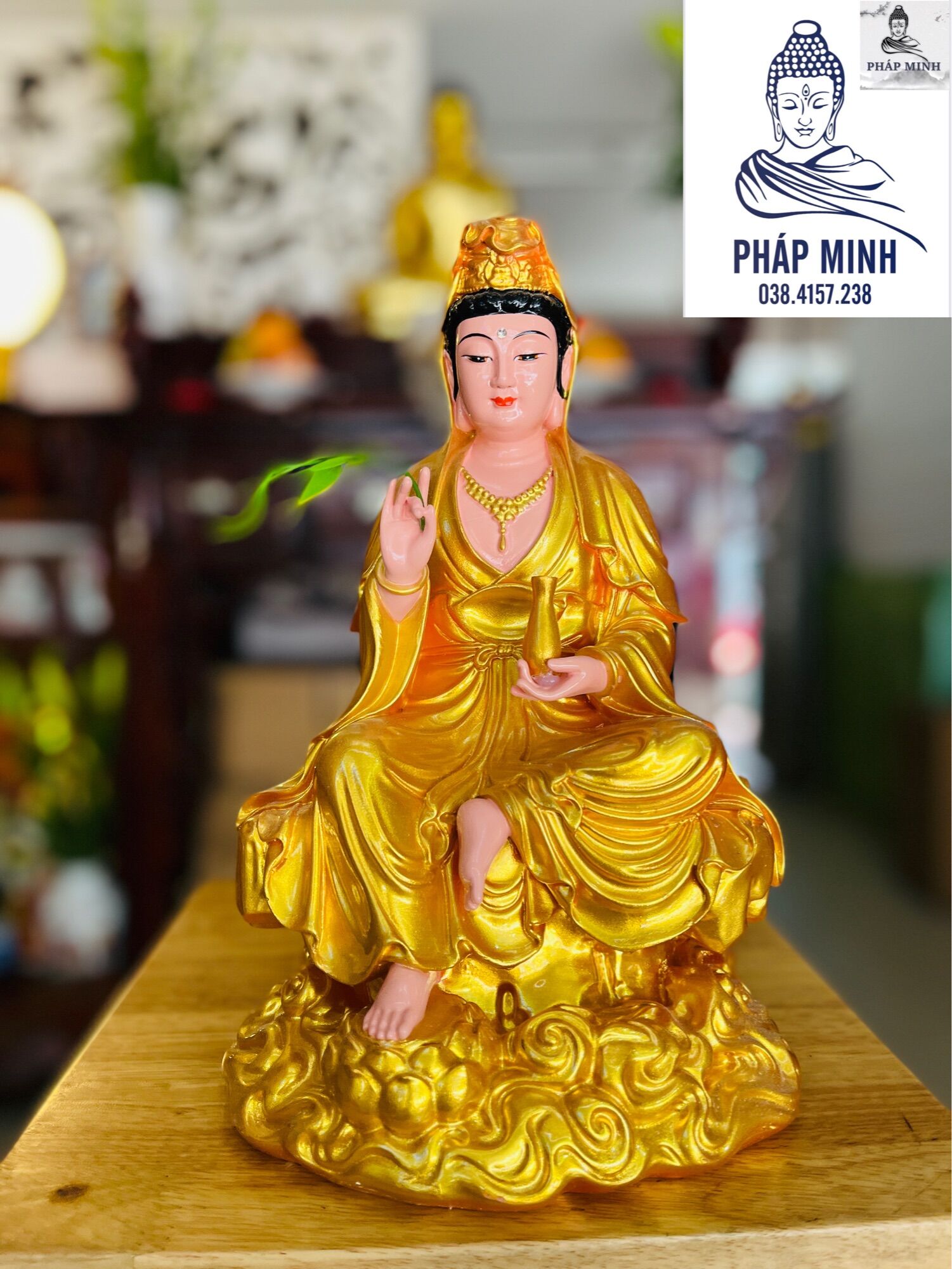 Tôn Tượng Quán Âm Tự Tại 30cm ( Composite)