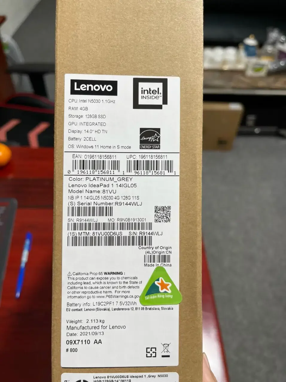 [Nhập RS0722 giảm 30k cho đơn 99k]Laptop LENOVO IDEAPAD 1 14IGL05