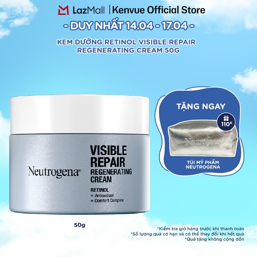 Kem dưỡng Retinol Chống Lão Hóa Giảm Nhăn Neutrogena Visible Repair Regenerating Cream (50g)