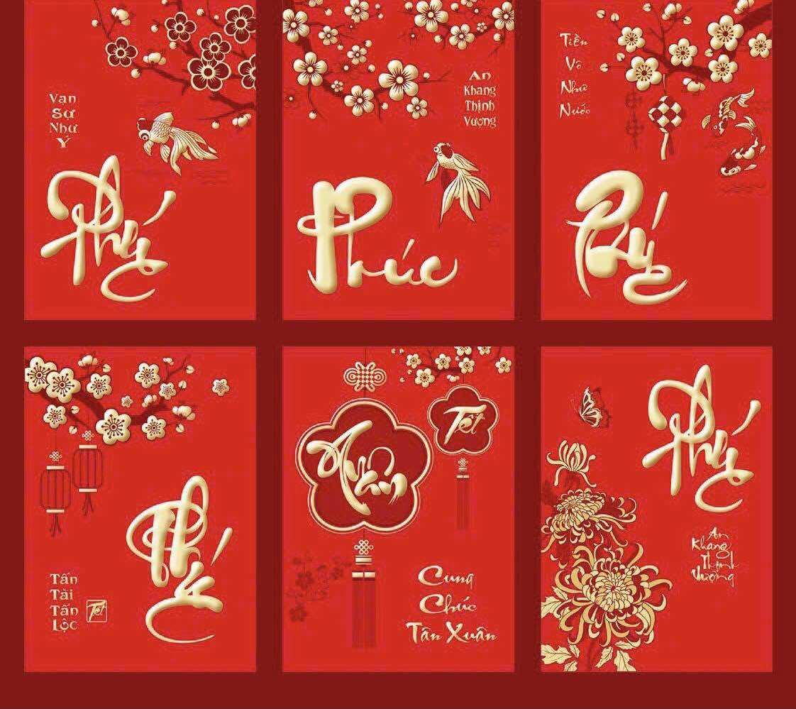 Bao lì xì Tết, 1 cấp 6 cái