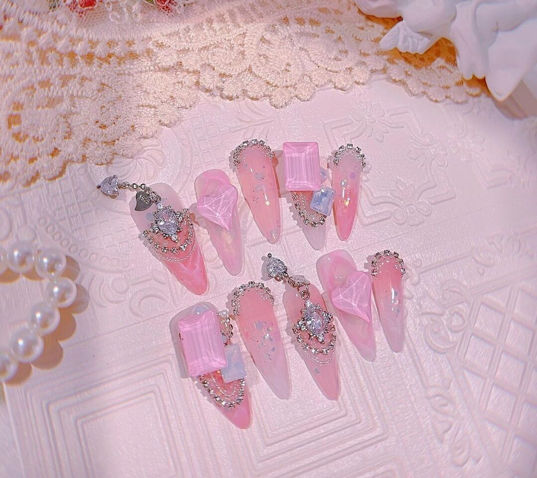 Nailbox thiết kế màu thạch hồng H93