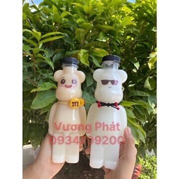[Chai nhựa miệng rộng f38 43g hình Gấu chai gấu đựng kẹo