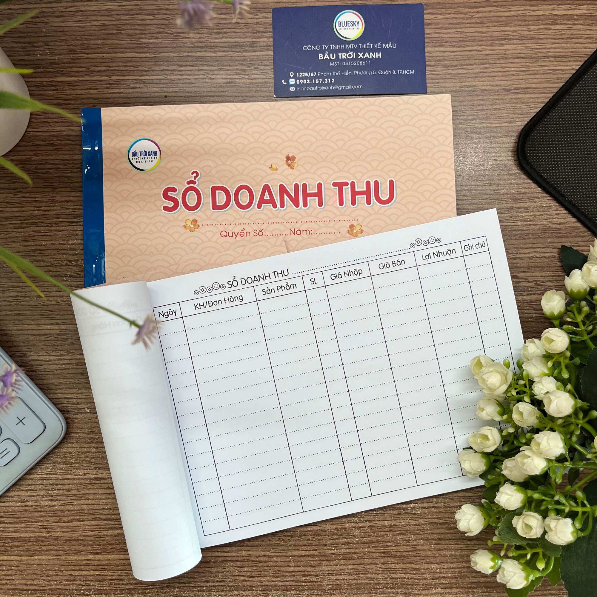 Sổ Doanh Thu Khổ A5 / 70 tờ giấy dày