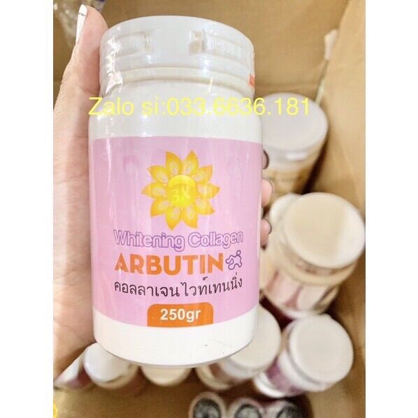 Lẻ hủ kem abutine 3c3 kích trắng da body hủ 250g