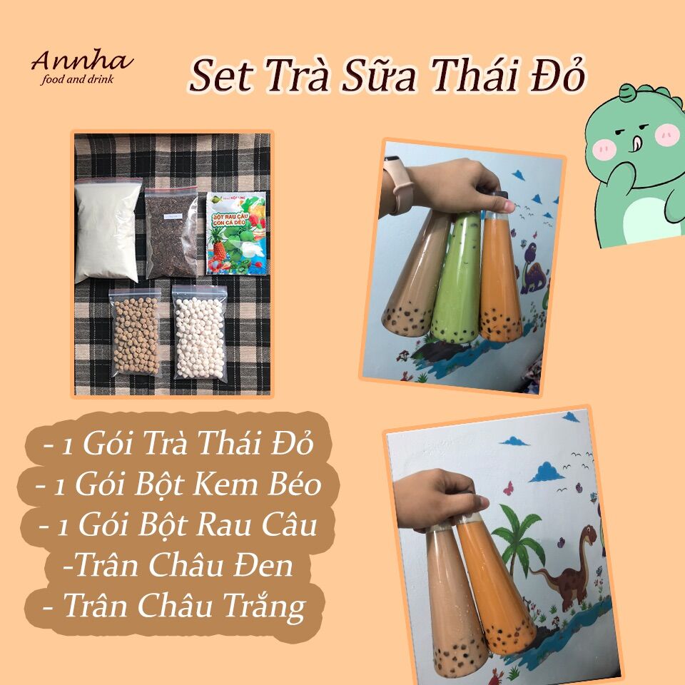 Set Nguyên Liệu Trà Sữa Thái Đỏ