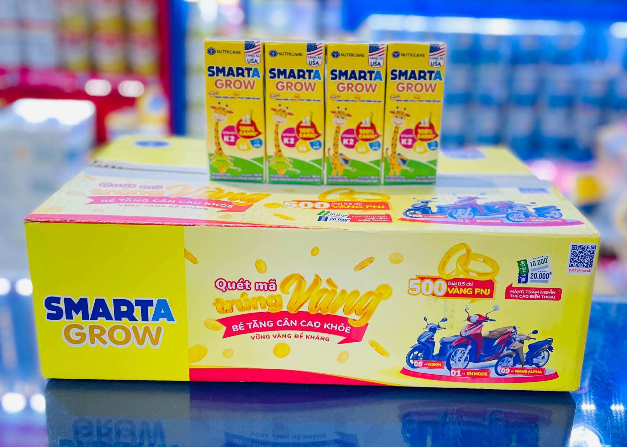 Thùng Sữa Bột Pha sẵn Smarta Grow 110ml (48 Hộp)