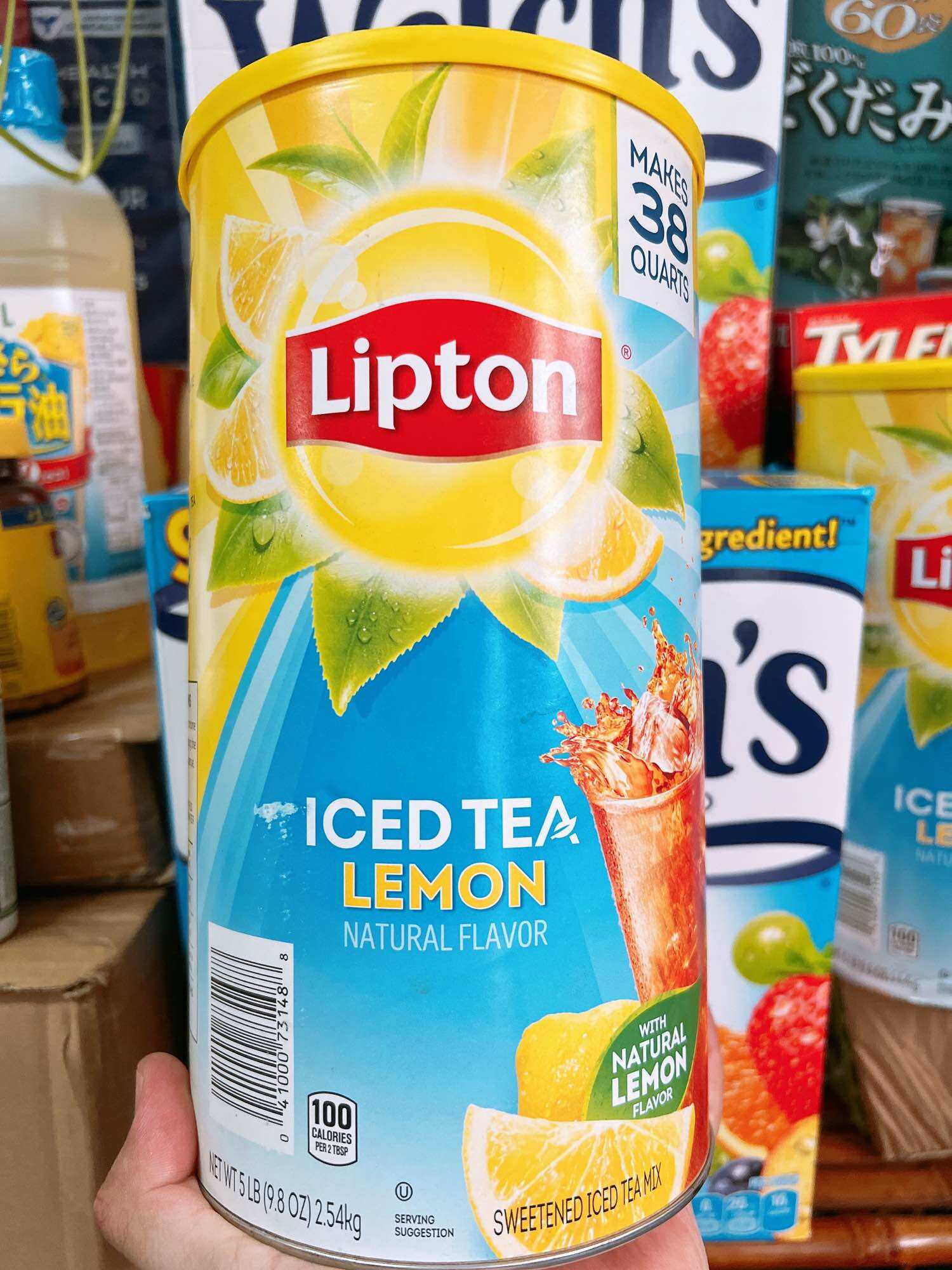 Bột pha trà chanh Lipton Iced Tea Lemon 2.5kg Mỹ.