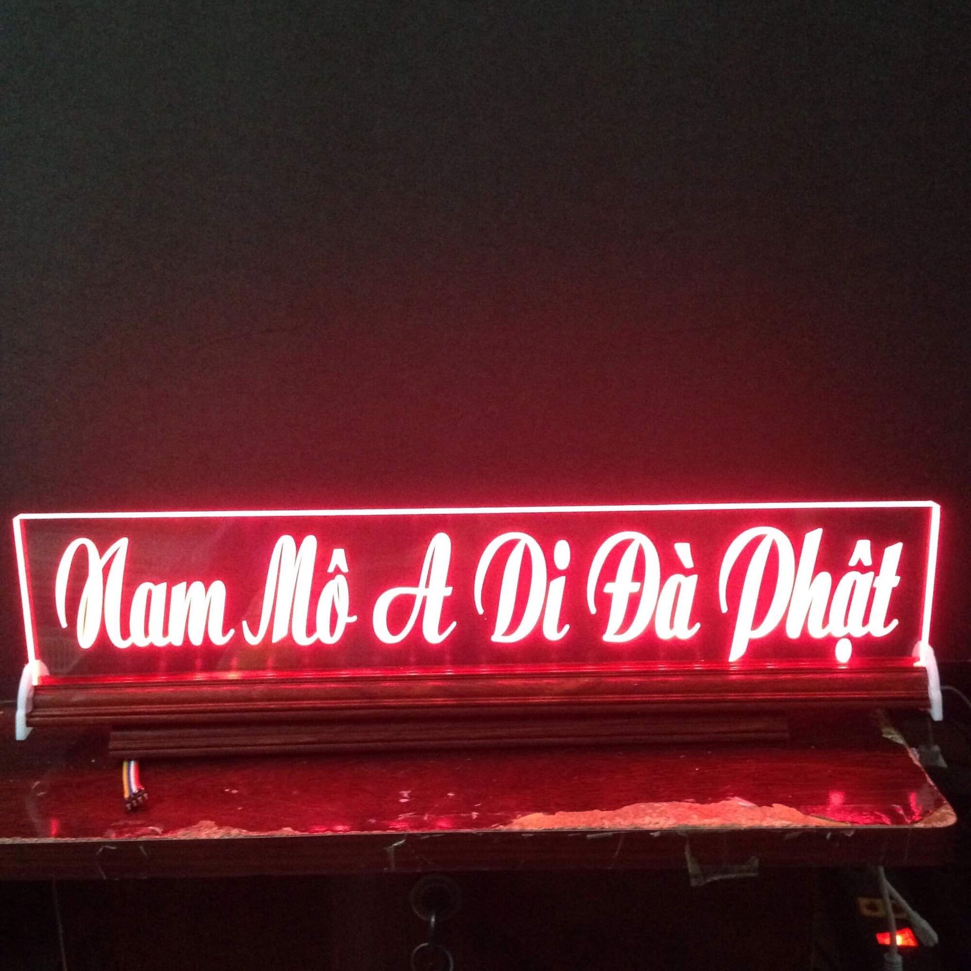 Chữ điện: nam mô a di đà phật để bàn