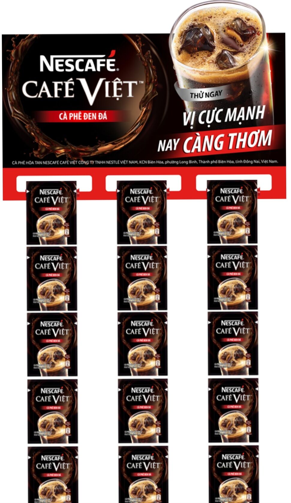 CÀ PHÊ NESCAFE VIỆT ĐEN ĐÁ (Dây 10 gói x 16g)
