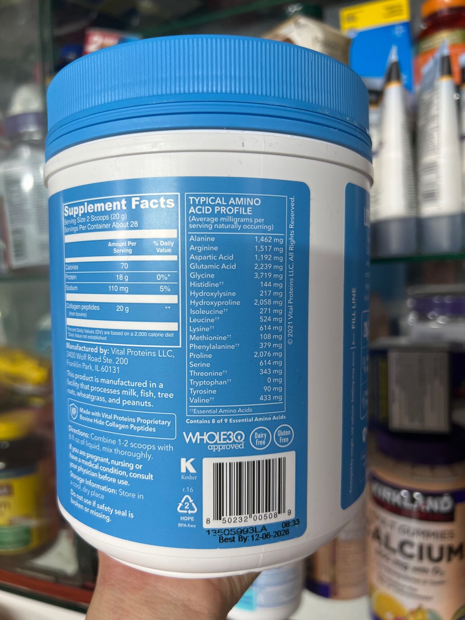 BỘT THỦY PHÂN VITAL PROTEINS COLLAGEN PEPTIDES [567g]
