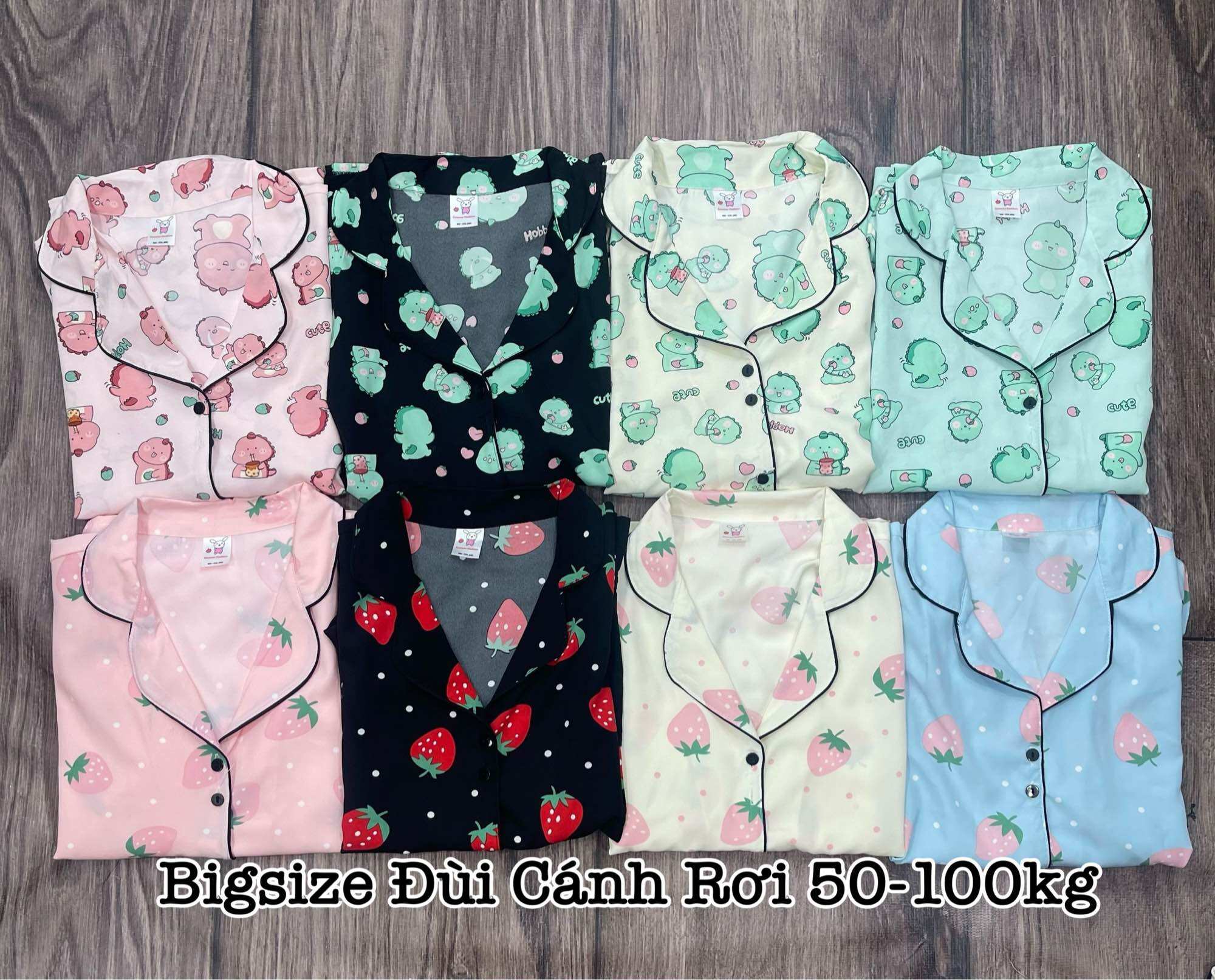 Đồ bộ Cánh dơi Bigsize 50-100kg mặc nhà cho nữ lụa đùi Y