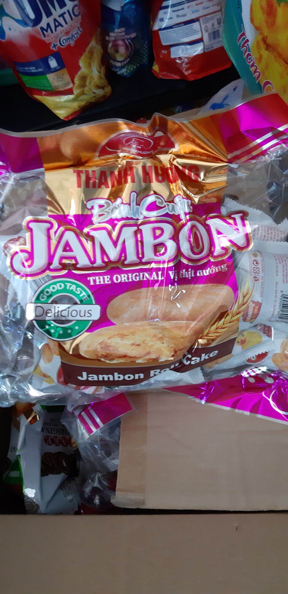 Bánh cuộn jambon Thanh Hương 400g(vị thịt nướng) date t6.22
