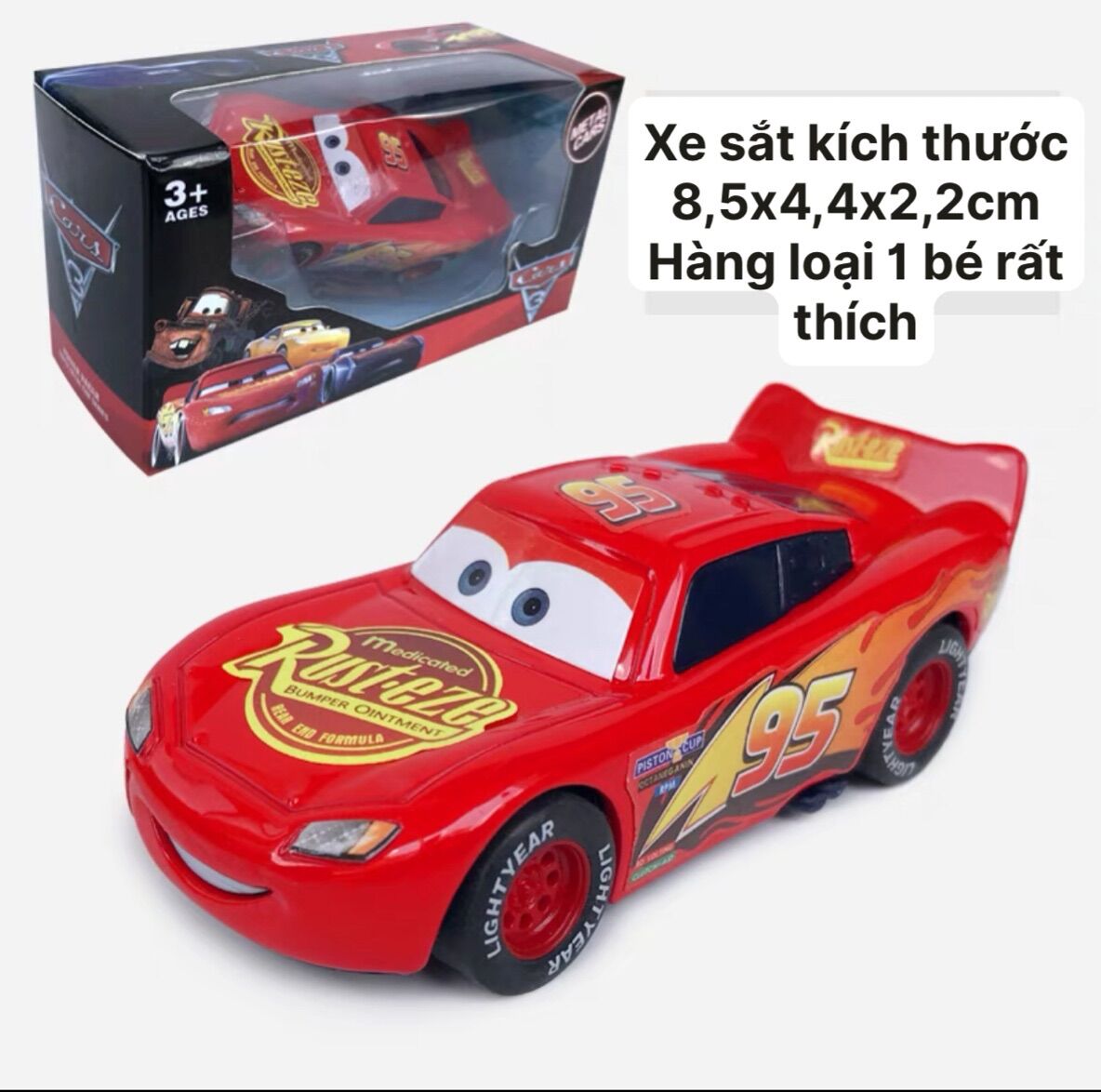Xe sắt chạy đà MCqueen Macqueen loại đẹp trong phim hoạt hình Cars bé yêu thích