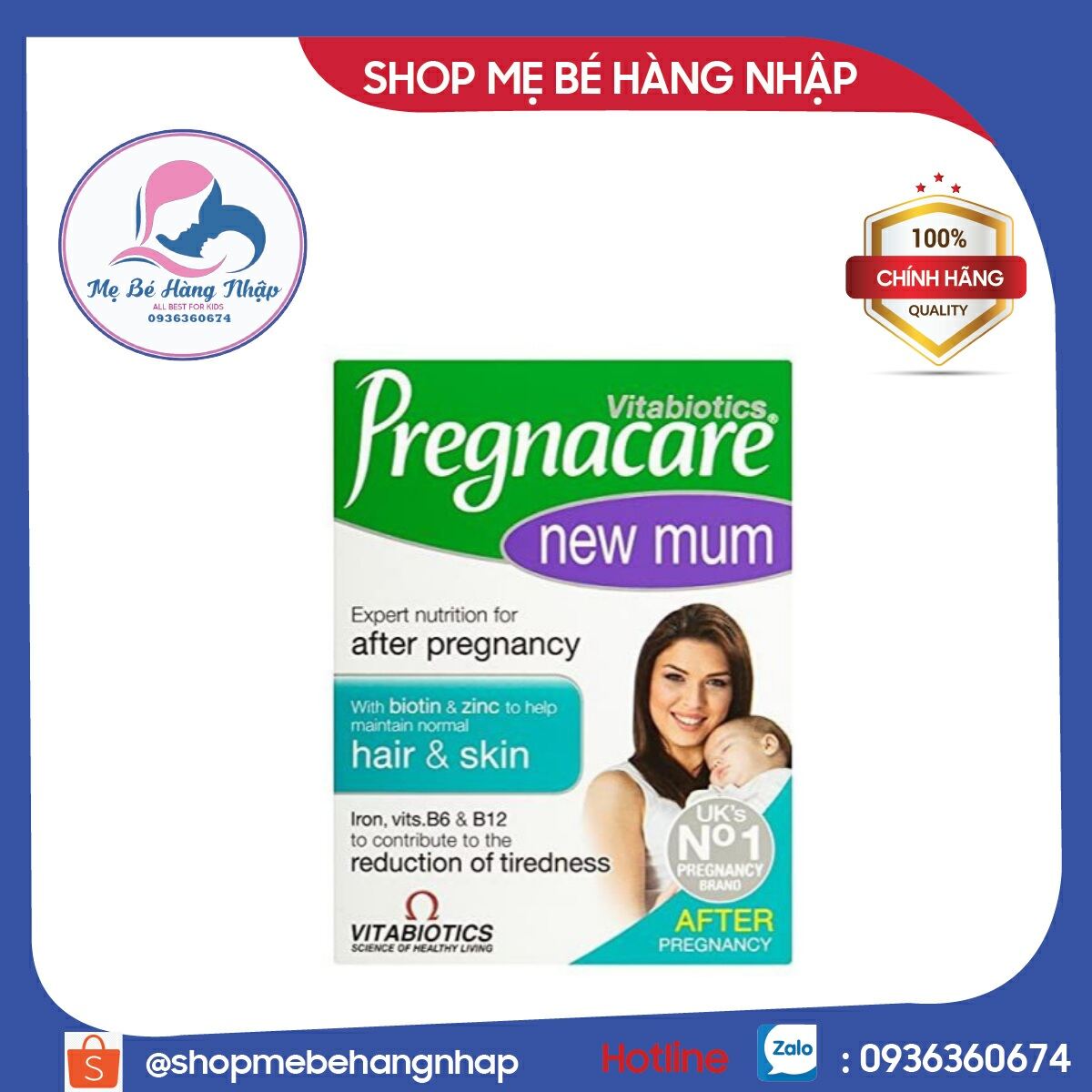 Vitamin Pregnacare New Mum Khôi phục Tóc và Da cho phụ nữ sau sinh