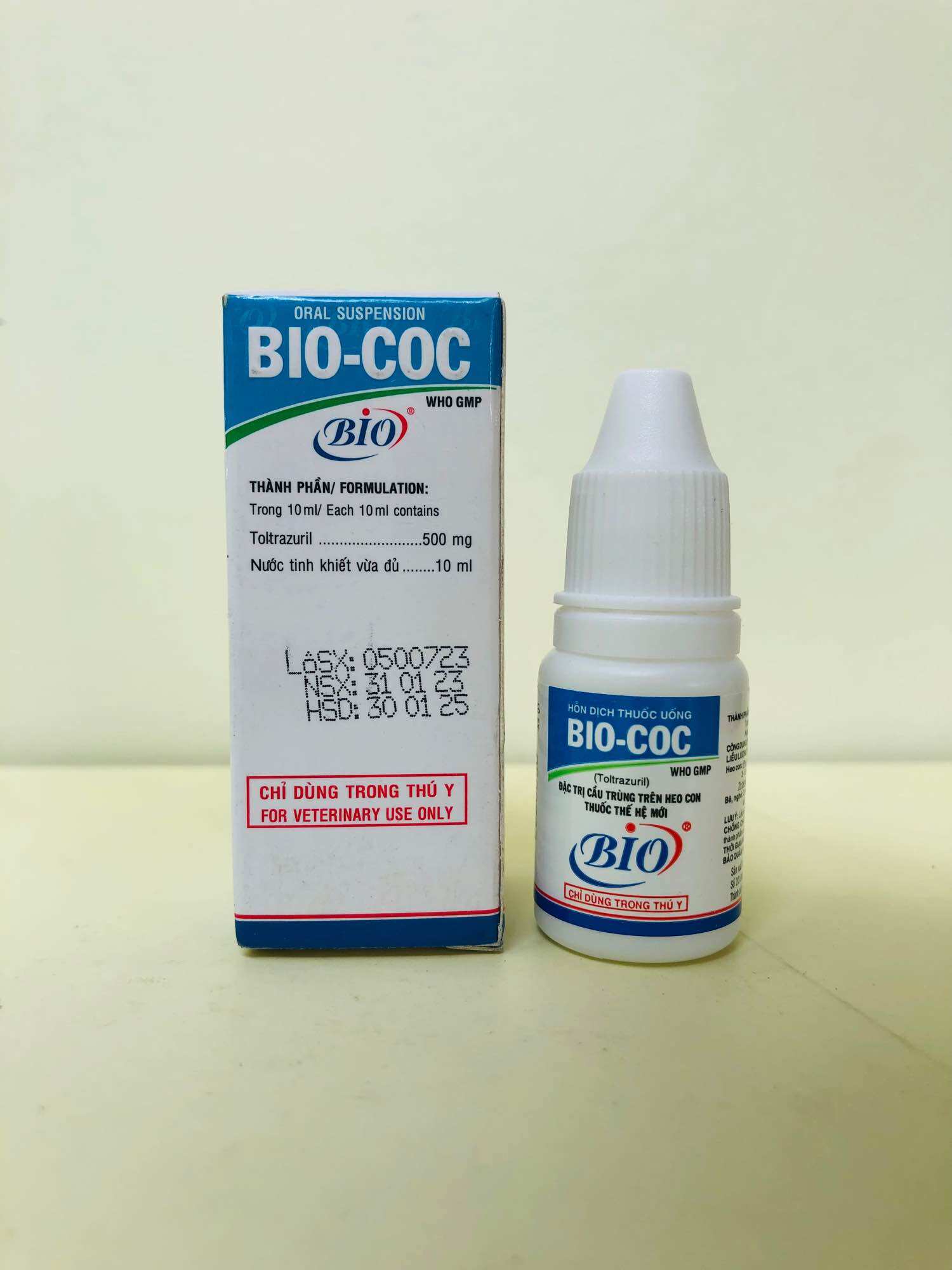 Bio coc 10ml, cầu trùng cho heo con.